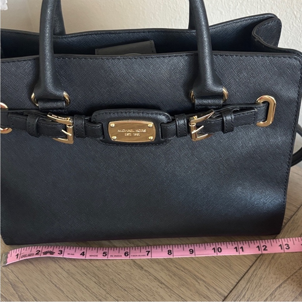 Michael Kors Black Satchel with Gold Hardware - Picture 6 of 8